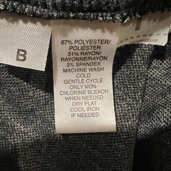 Loft Dress Woman’s Black Gray A Line Short Sleeve Stretch Knit Ann Taylor 4 - Picture 7 of 7